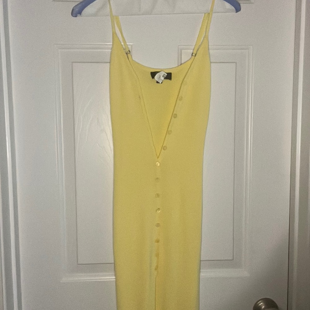 Yellow Button Down Dress